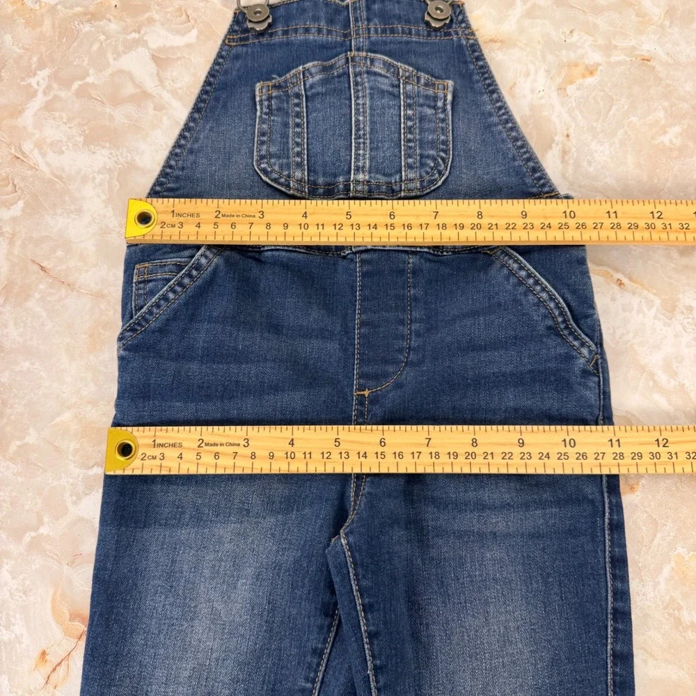 Wonder Nation Denim Overalls Kids 3T Dark Wash Sleeveless Classic Bib Jeans